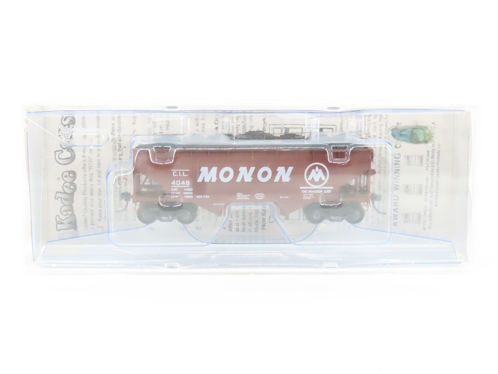 HO Scale Kadee 7016 CIL Monon 50-Ton 2-Bay Hopper Car #4048 Sealed