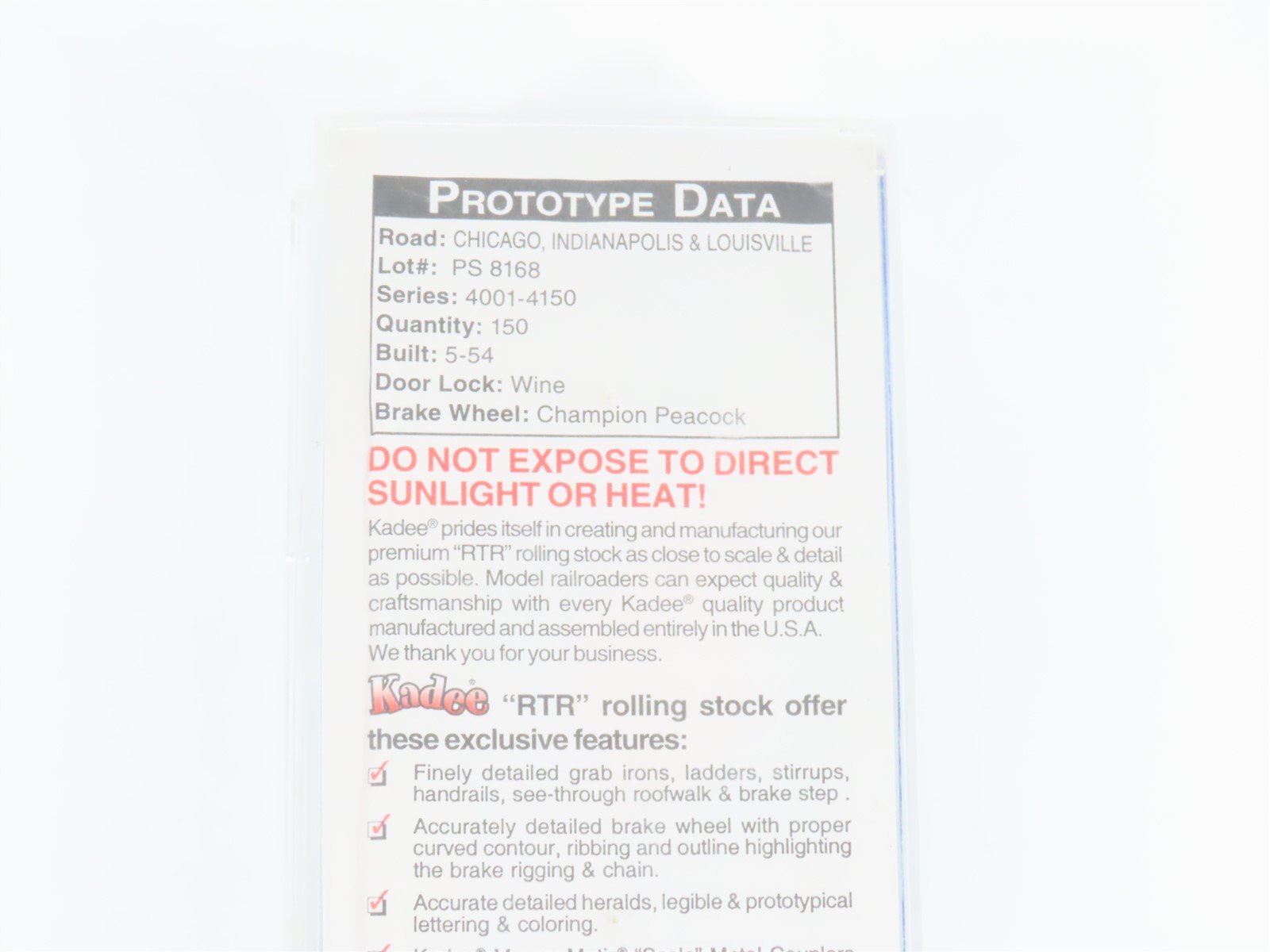 HO Scale Kadee 7016 CIL Monon 50-Ton 2-Bay Hopper Car #4048 Sealed