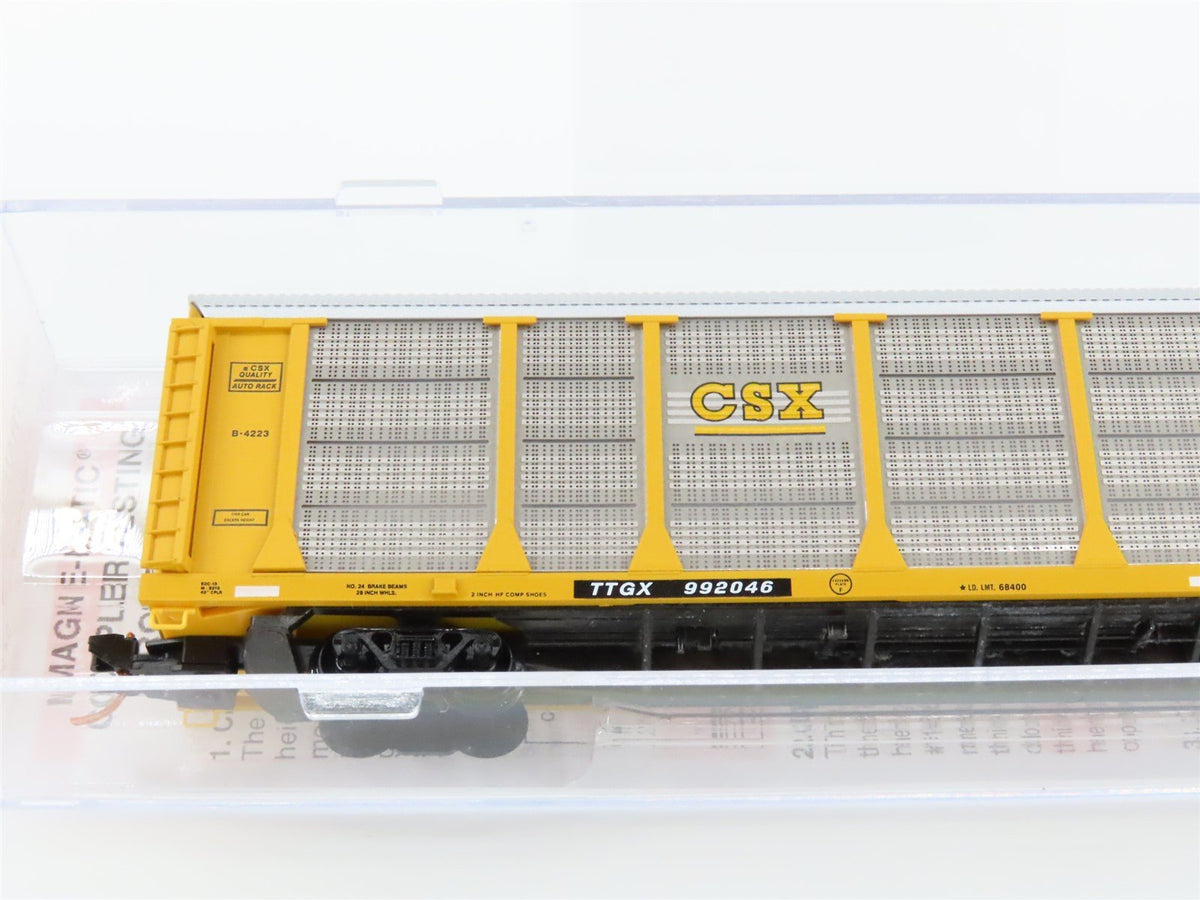 N Scale Micro-Trains MTL 11100111 TTGX CSX 89&#39; Closed Auto Rack Car #992046