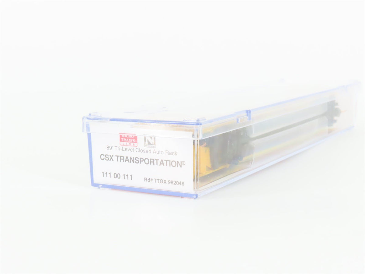 N Scale Micro-Trains MTL 11100111 TTGX CSX 89&#39; Closed Auto Rack Car #992046