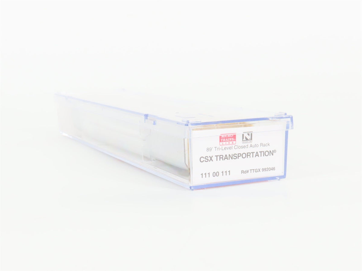 N Scale Micro-Trains MTL 11100111 TTGX CSX 89&#39; Closed Auto Rack Car #992046