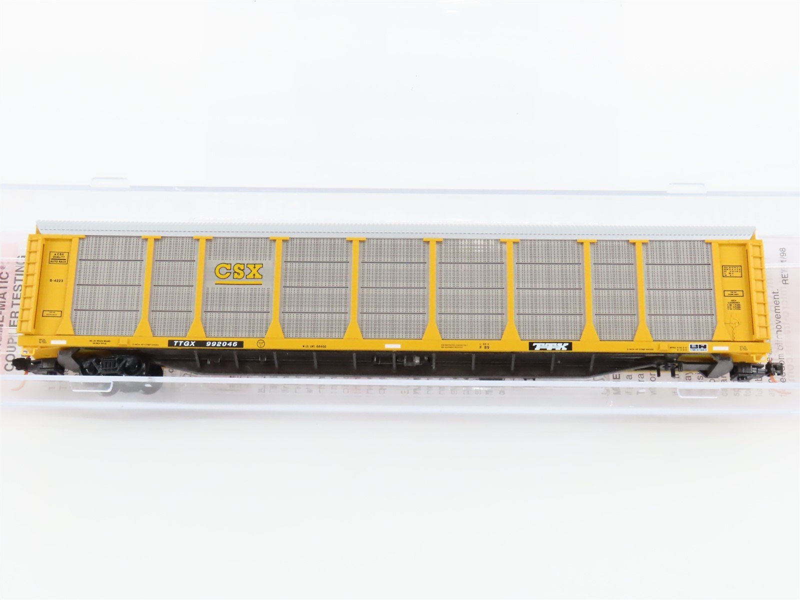 N Scale Micro-Trains MTL 11100111 TTGX CSX 89' Closed Auto Rack Car #992046