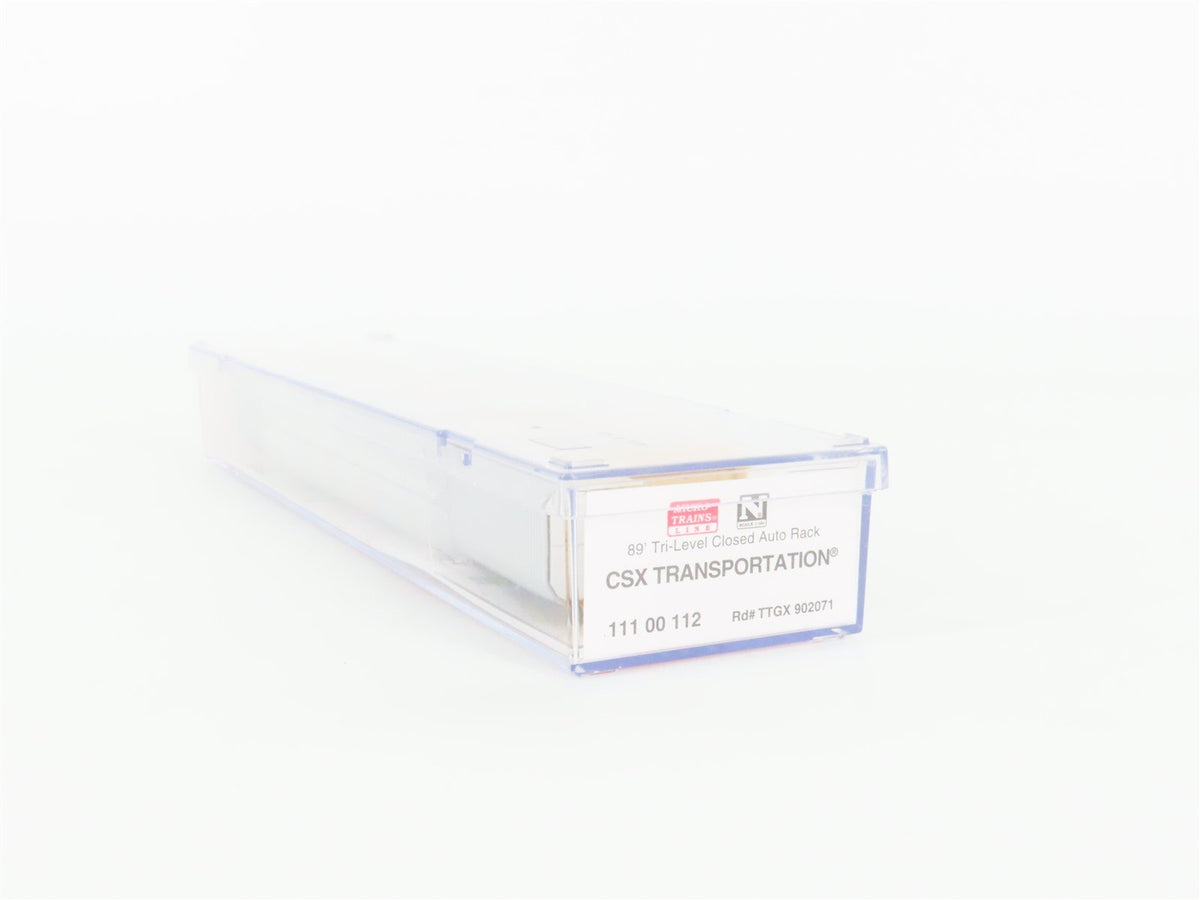 N Scale Micro-Trains MTL 11100112 TTGX CSX 89&#39; Closed Auto Rack Car #902071