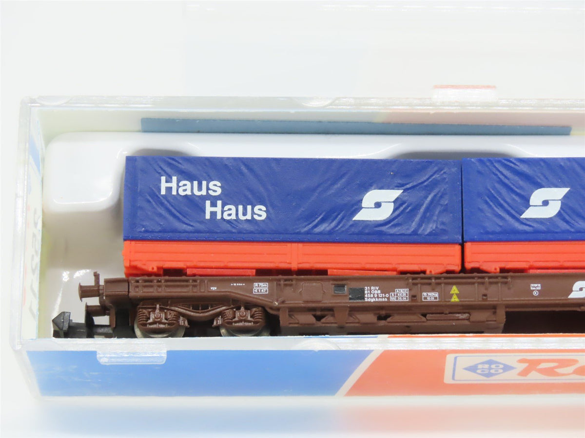 N Scale Roco 25211 OBB Haus Container Carrier Wagon