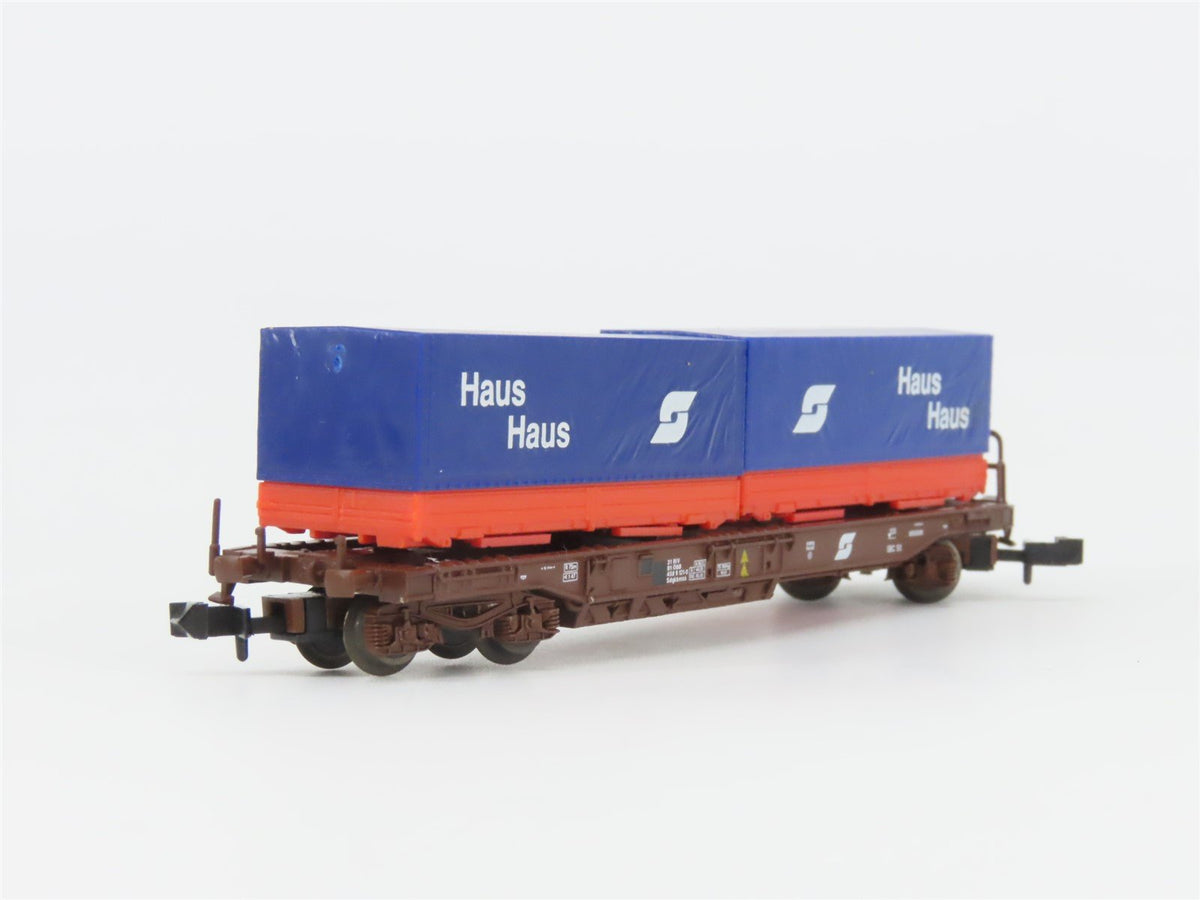N Scale Roco 25211 OBB Haus Container Carrier Wagon