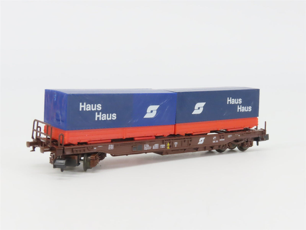 N Scale Roco 25211 OBB Haus Container Carrier Wagon