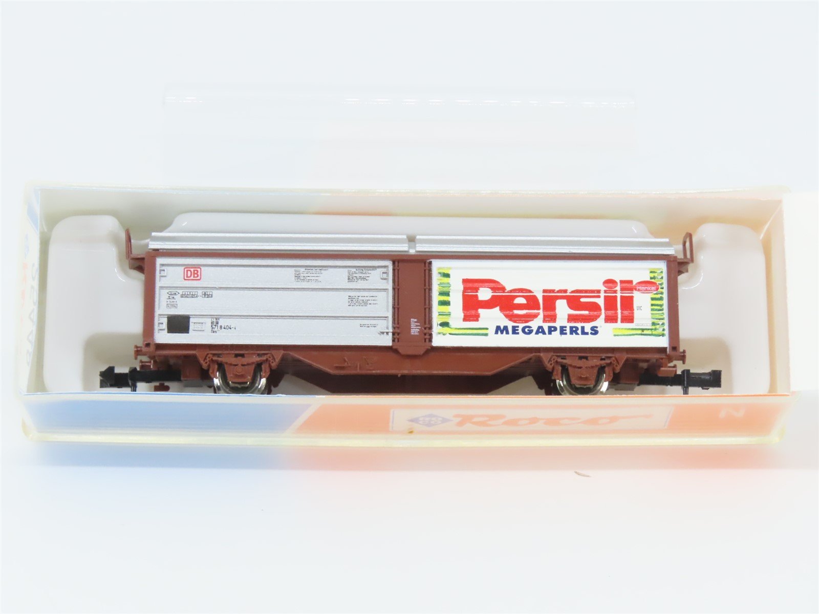 N Scale Roco 25448 DB Deutsche Bahn Persil Megaperls Sliding Wall Wagon