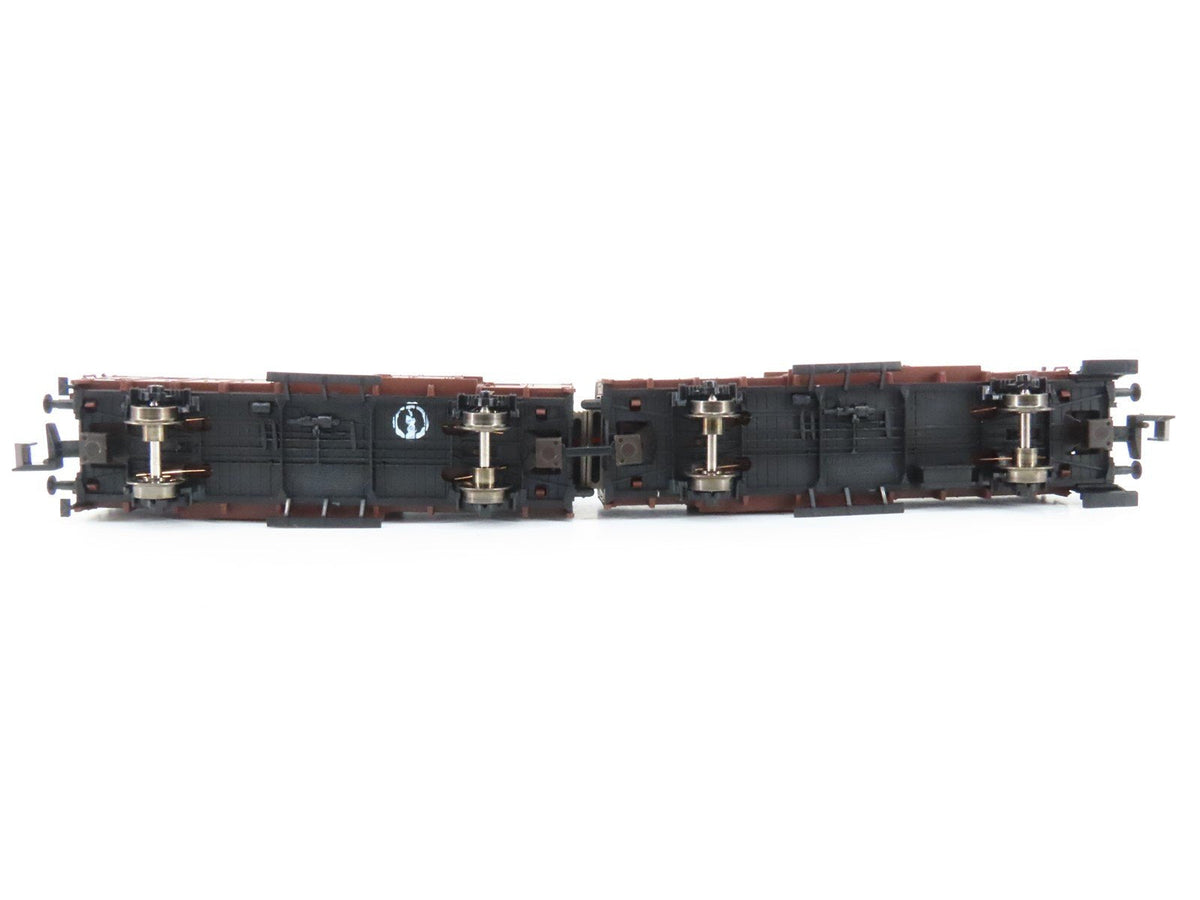 N Fleischmann 830681 OBB Austrian Federal Leig Wageneinheit Double Boxcar wLight