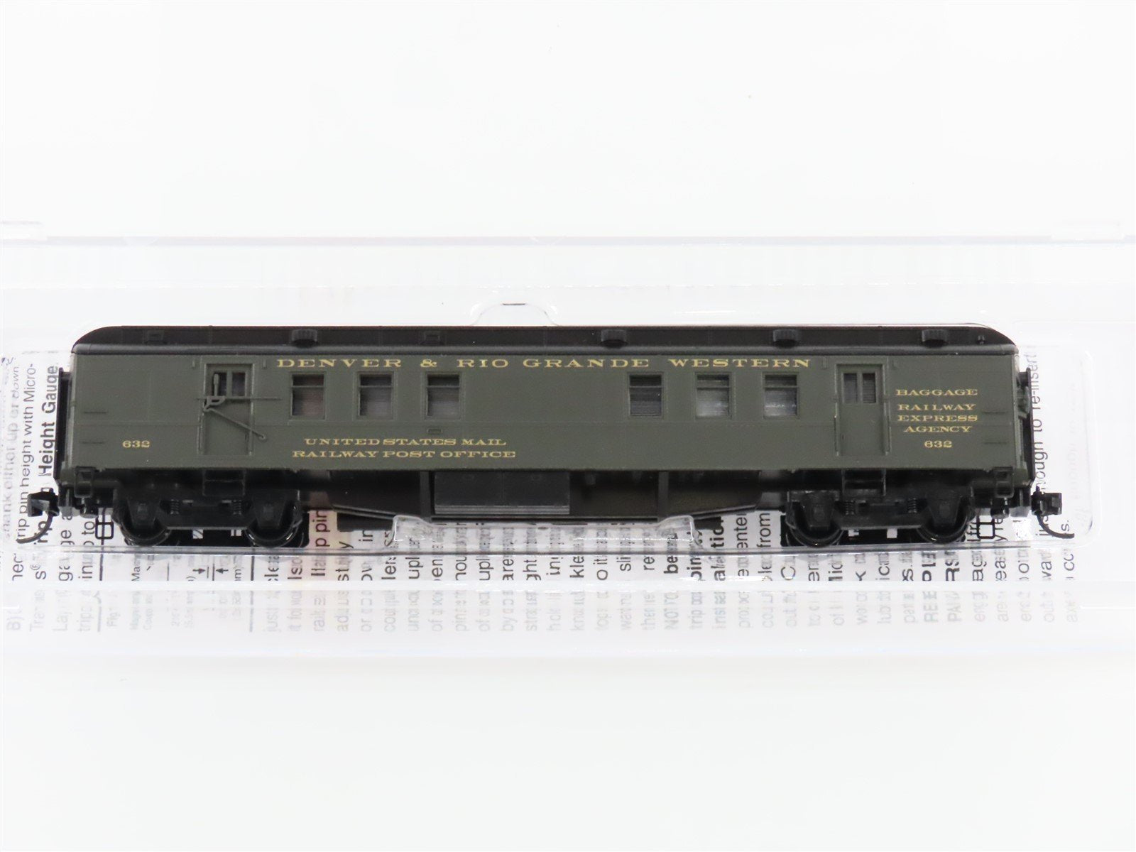 N Micro-Trains MTL 14000390 D&RGW Rio Grande Heavyweight RPO Passenger #632