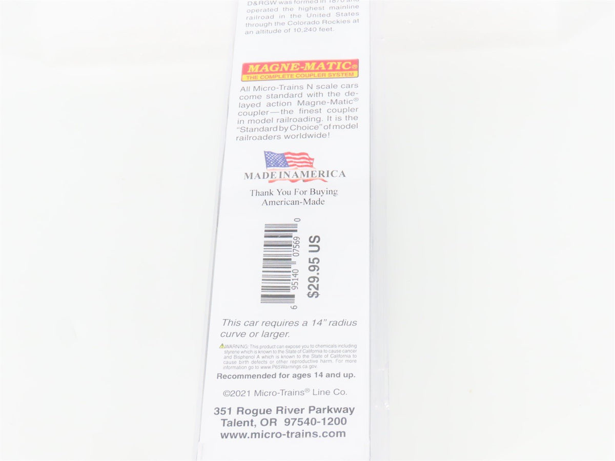 N Micro-Trains MTL 14000390 D&amp;RGW Rio Grande Heavyweight RPO Passenger #632