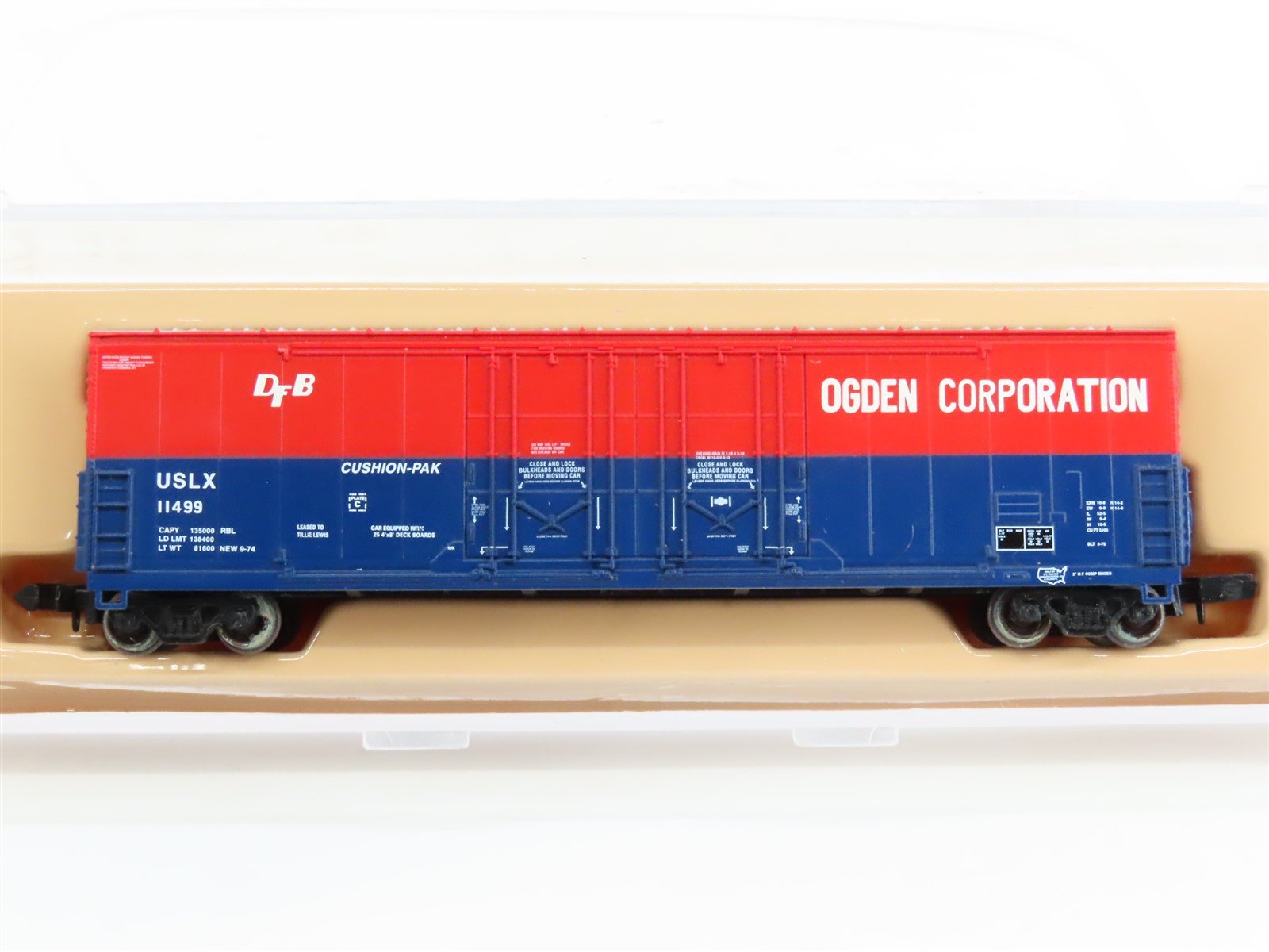 N Scale Atlas 31101 USLX Ogden Corporation Evans Double Plug Door Box Car #11499