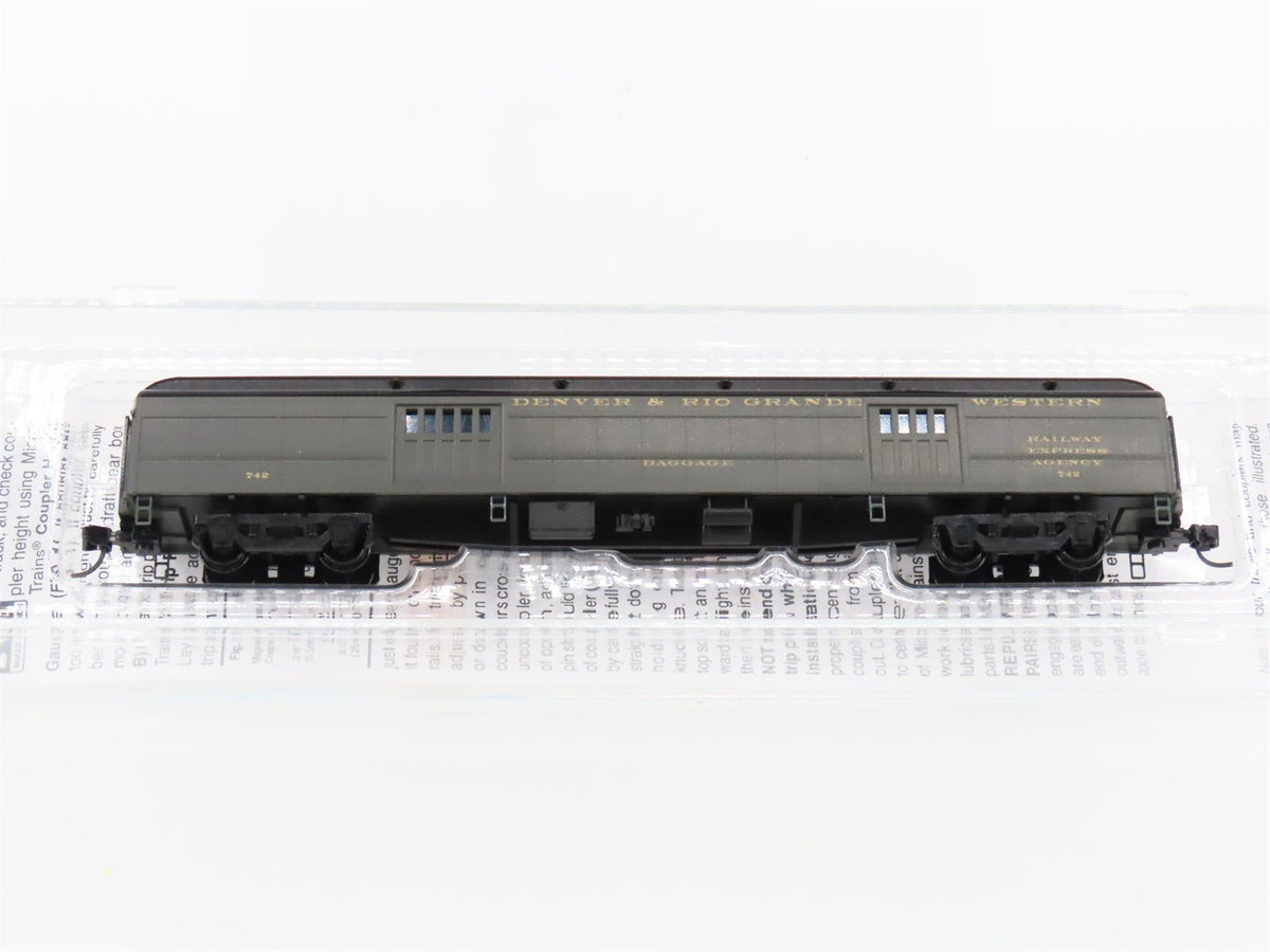N Micro-Trains MTL 14700390 D&amp;RGW Rio Grande Heavyweight Baggage Passenger 742