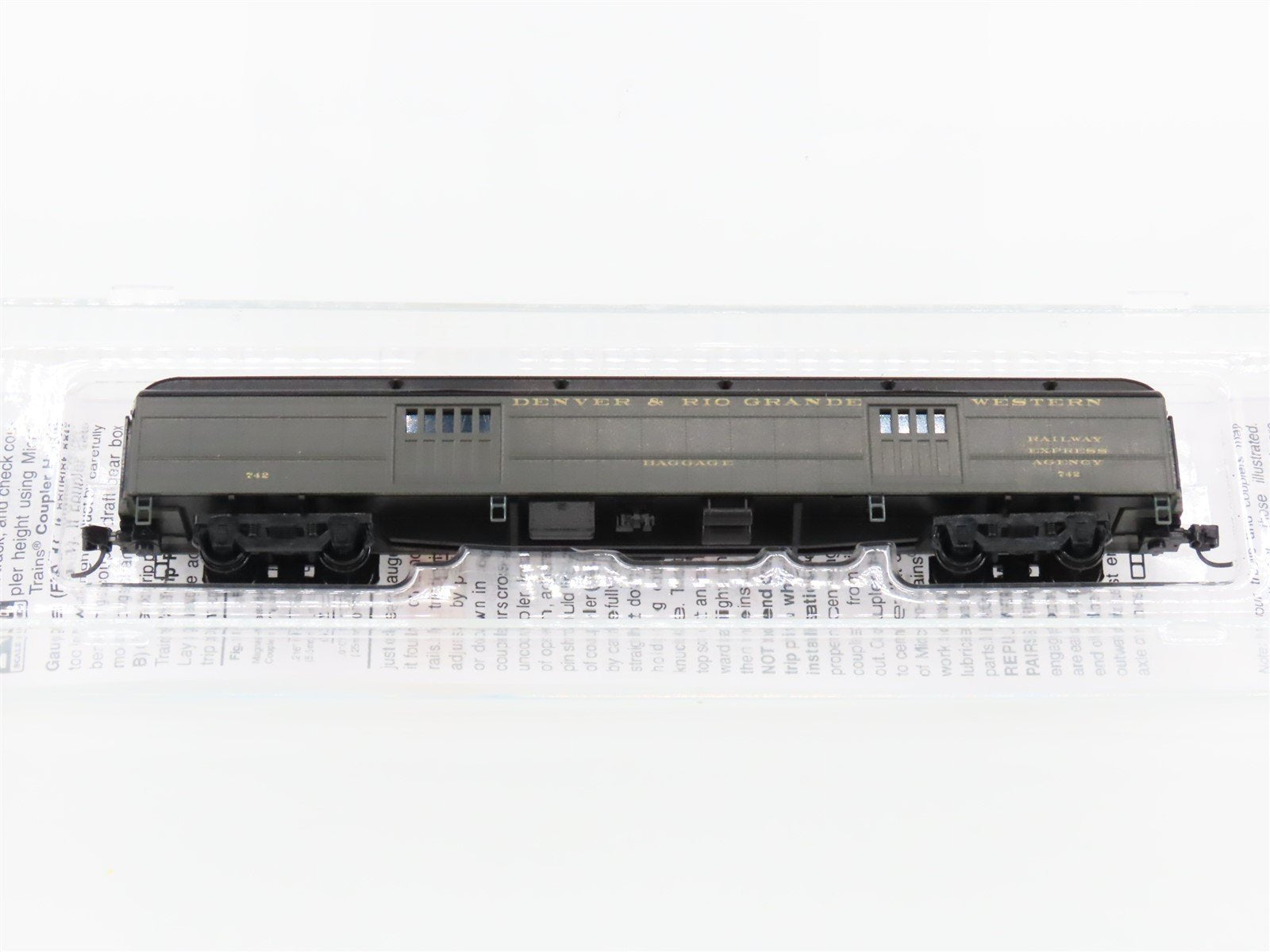 N Micro-Trains MTL 14700390 D&RGW Rio Grande Heavyweight Baggage Passenger 742