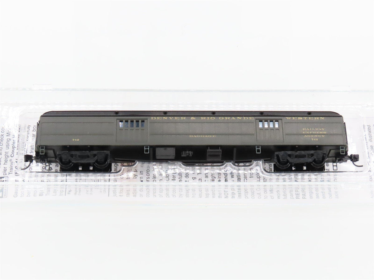 N Micro-Trains MTL 14700390 D&amp;RGW Rio Grande Heavyweight Baggage Passenger 742