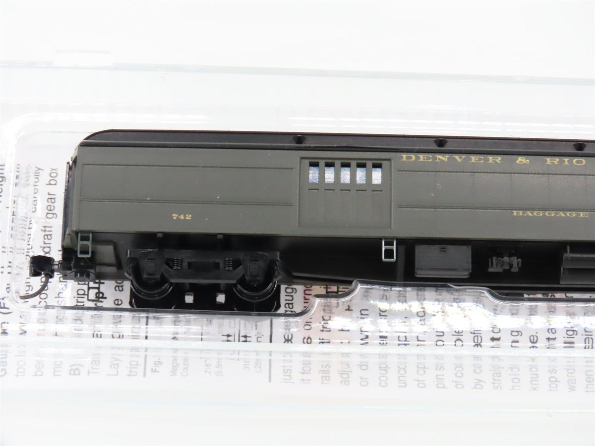 N Micro-Trains MTL 14700390 D&amp;RGW Rio Grande Heavyweight Baggage Passenger 742