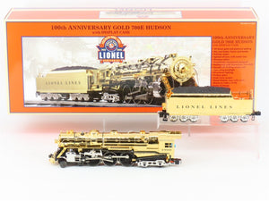 O Gauge 3-Rail Lionel 6-28062 100th Anniversery Gold 700E Hudson Steam wDisplay