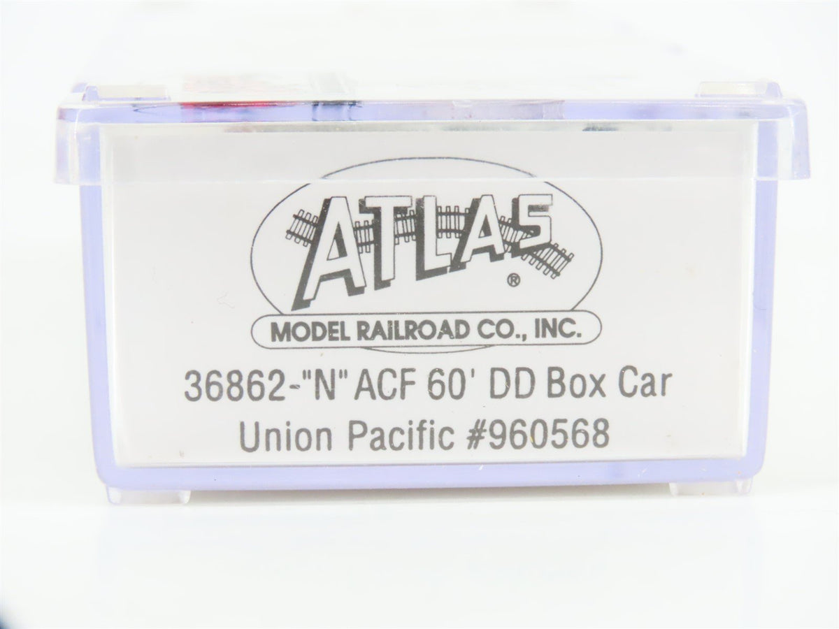 N Scale Atlas 36862 UP &quot;Automated Railway&quot; 60&#39; Double Door Box Car #960568