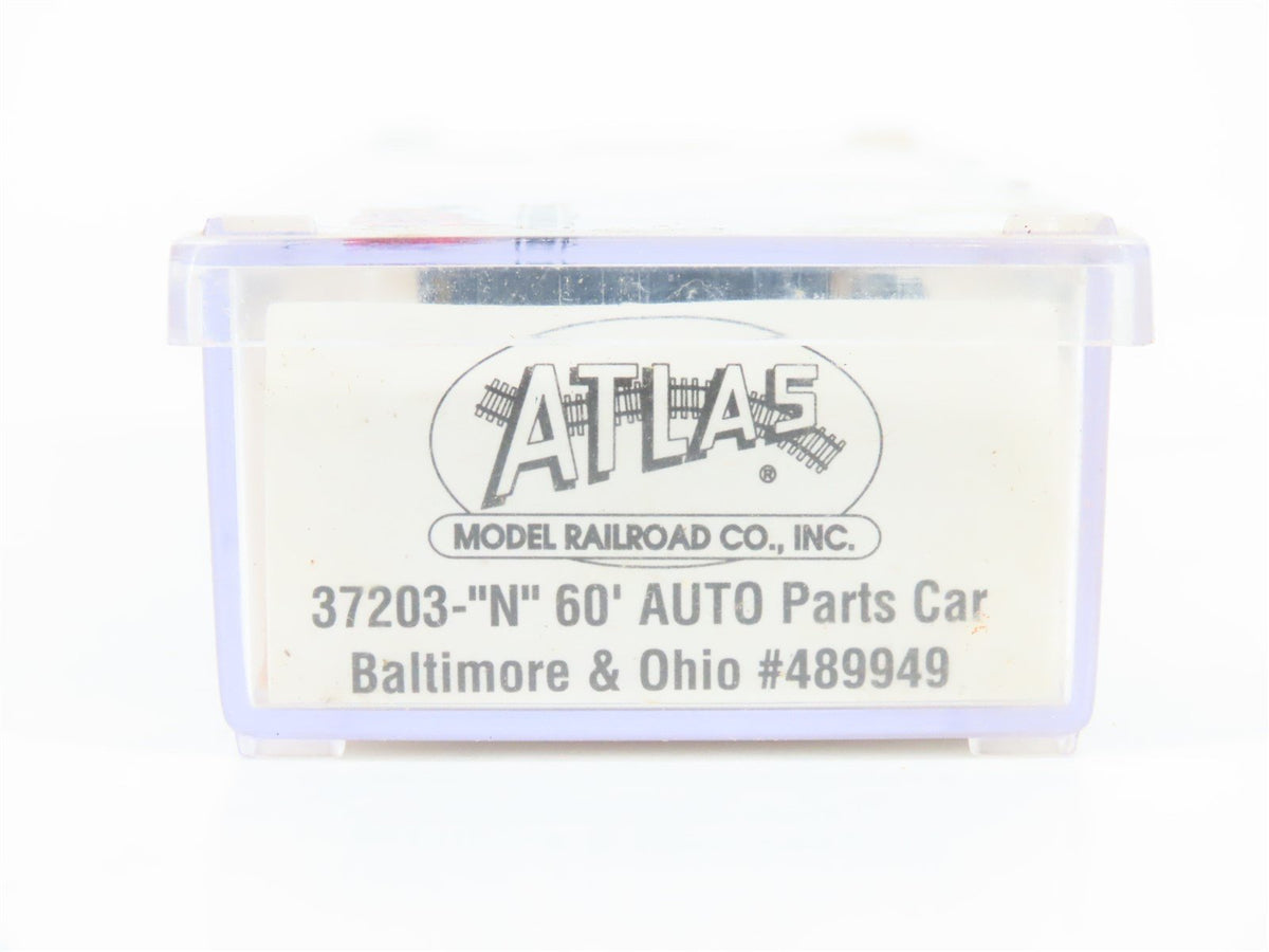 N Scale Atlas 37203 B&amp;O Baltimore &amp; Ohio 60&#39; Auto Parts Box Car #489949