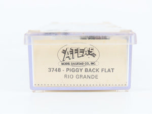 N Scale Atlas 3748 D&RGW Rio Grande Piggyback Flat Car #22338 w/ 2 Trailers