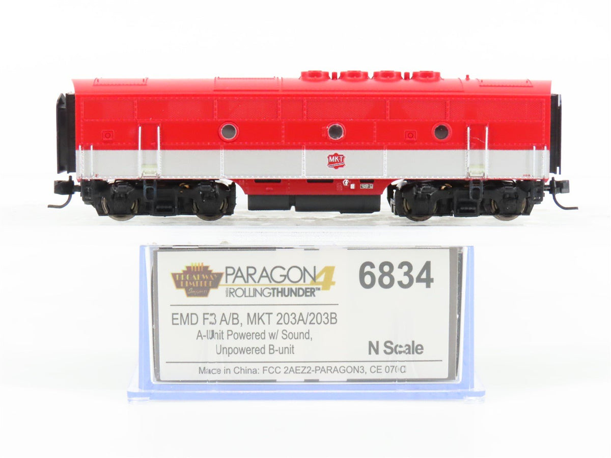 N Scale Broadway Limited BLI 6834 MKT Railway F3B Diesel Loco #203-B UNPOWERED