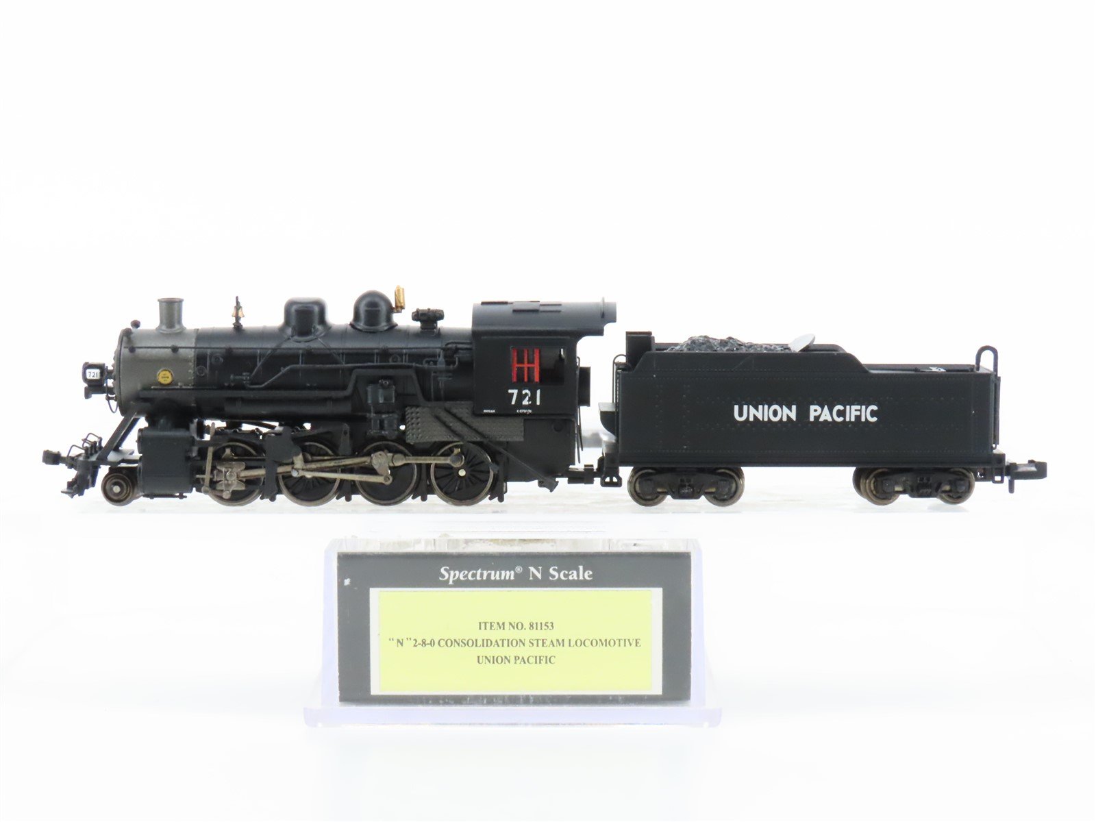 N Scale Bachmann 81153 UP Union Pacific 2-8-0 Steam Locomotive #721