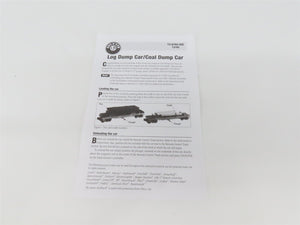 O Gauge 3-Rail Lionel 6-26851 WM Western Maryland Log Dump Car #26851