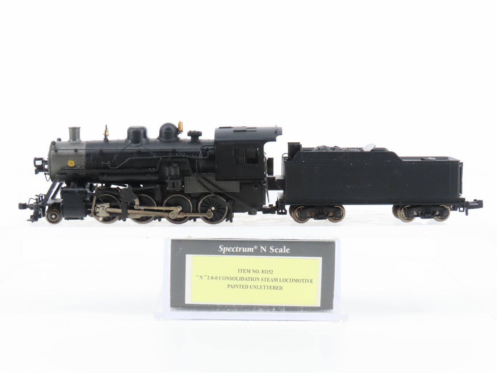 N Scale Bachmann 81150 Painted Unlettered 2-8-0 Steam Locomotive No#
