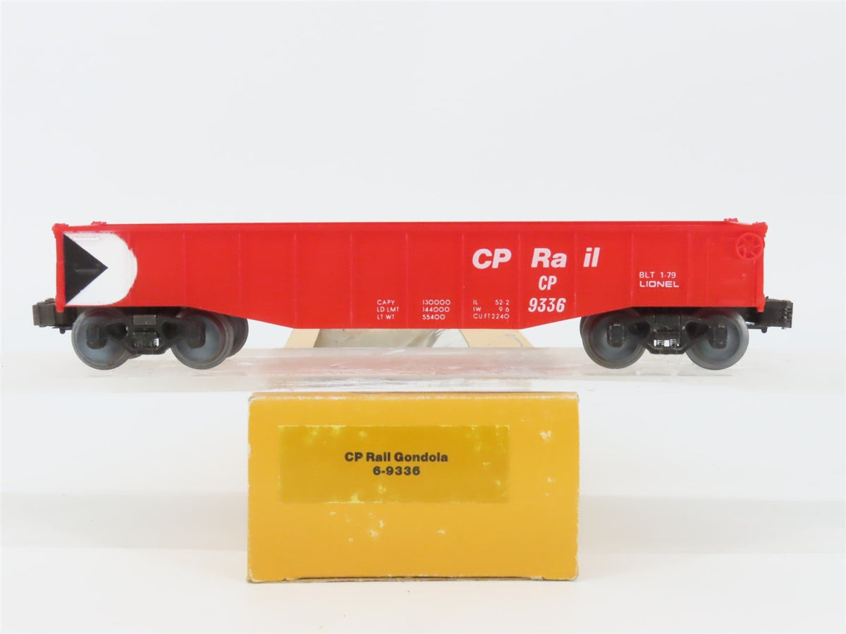 O Gauge 3-Rail Lionel 6-9336 CP Rail Gondola #9336 w/ Custom Load