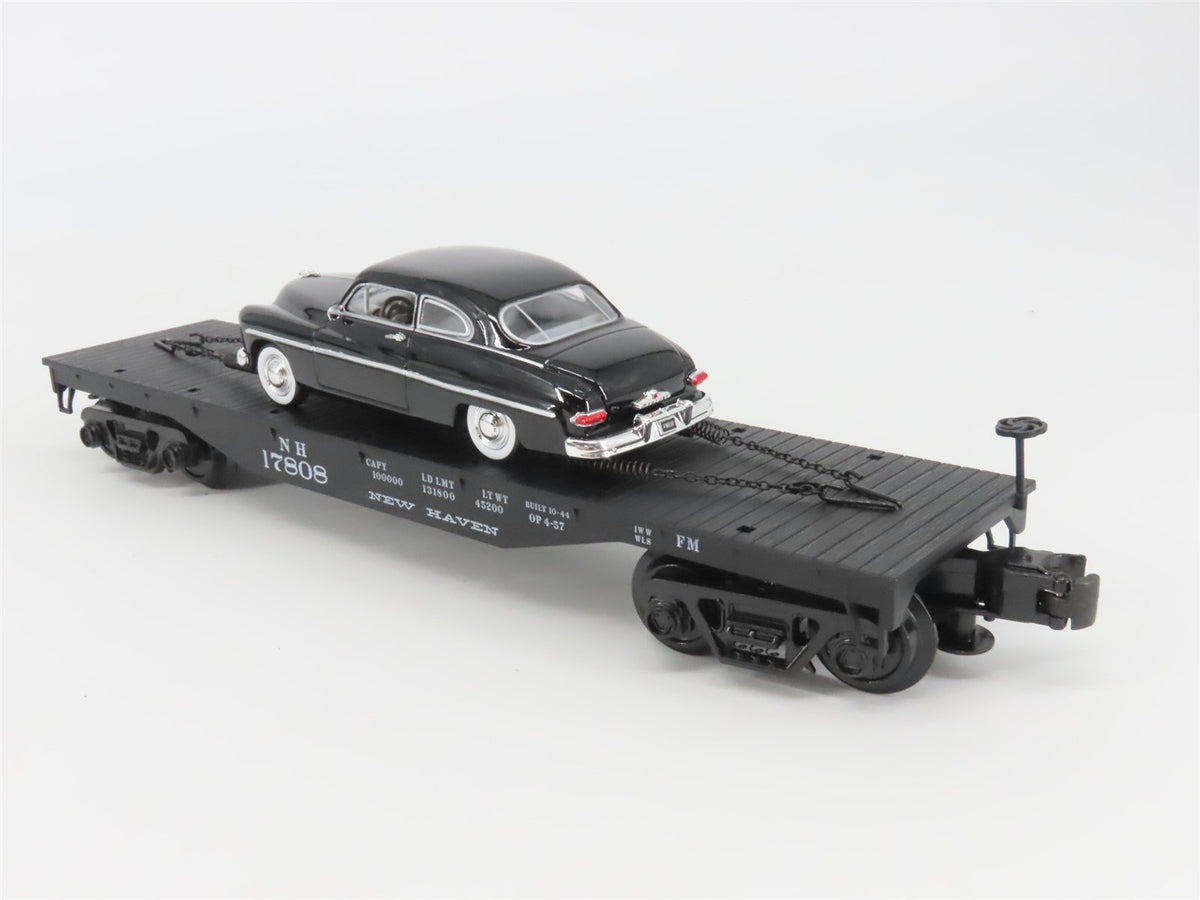 O Gauge 3-Rail Atlas 1004203-1 NH New Haven Flat Car #17808 w/ Automobile