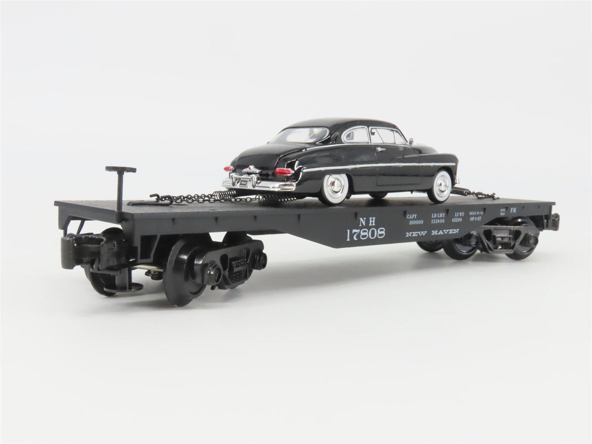 O Gauge 3-Rail Atlas 1004203-1 NH New Haven Flat Car #17808 w/ Automobile