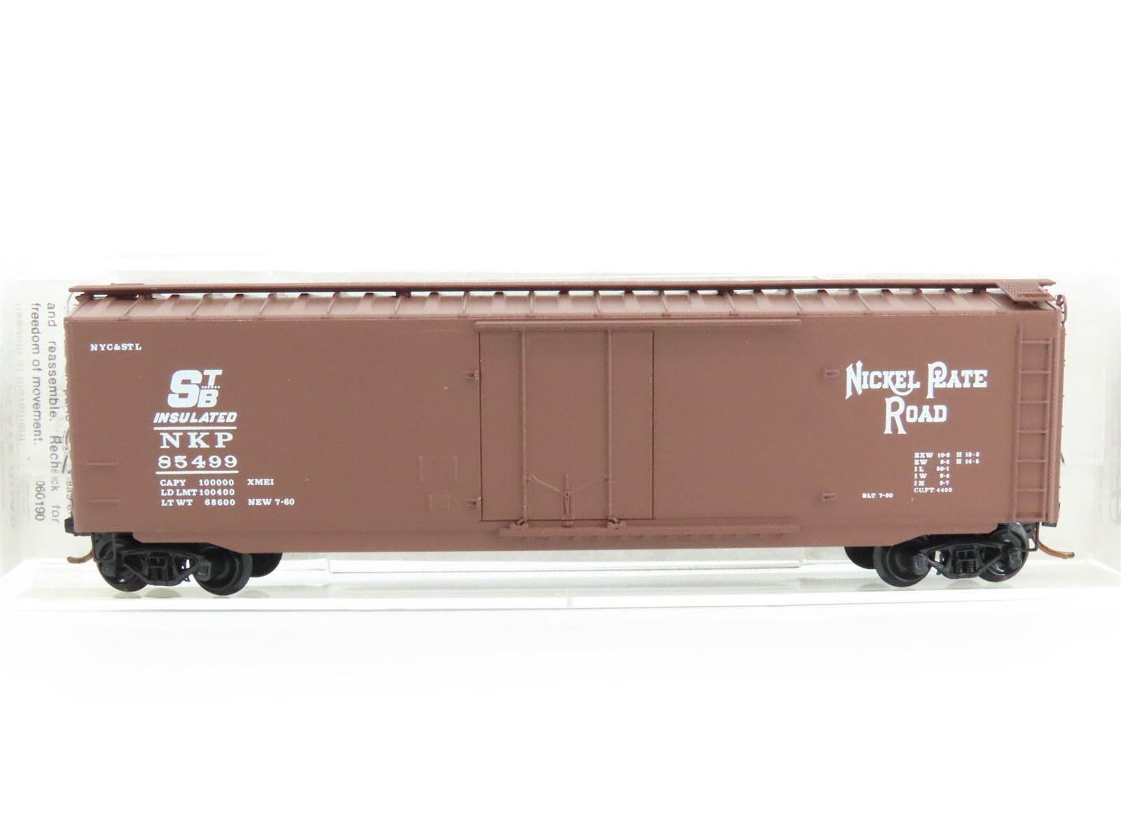 N Scale Micro-Trains MTL 32080 NYC&StL NKP Nickel Plate Road 50' P Boxcar #85499
