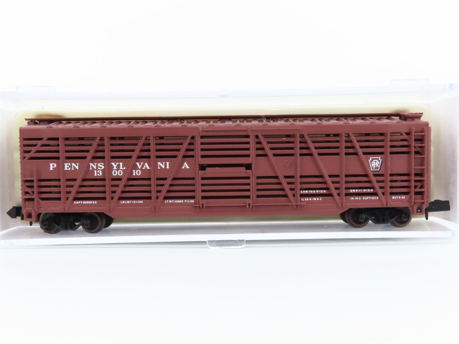 N Scale Atlas 35491 PRR Pennsylvania 50' Stock Car #130010