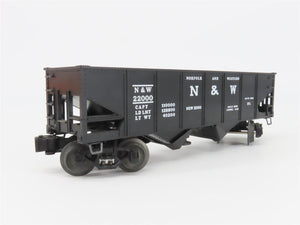O Gauge 3-Rail Lionel 6-19885 N&W Norfolk & Western Operating 2-Bay Hopper 22000