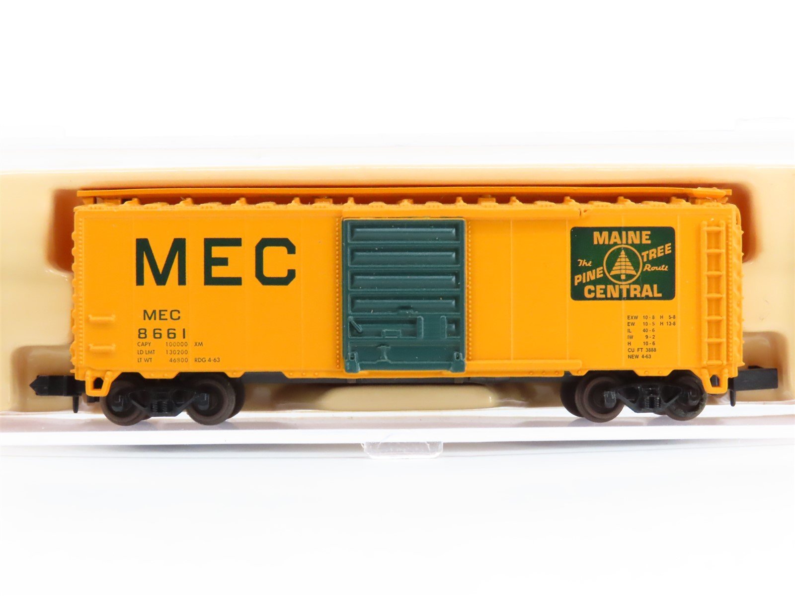 N Scale Atlas 34471 MEC Maine Central "Pine Tree Route" 40' Box Car #8651