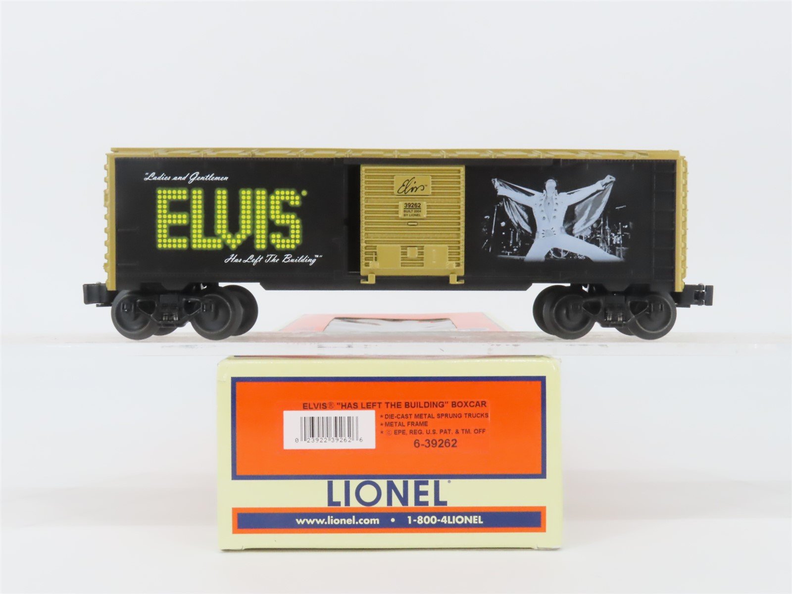 O Gauge 3-Rail Lionel 6-39262 Elvis Has Left The Building Single Door Box Car