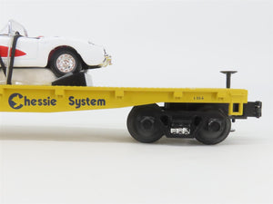 O Gauge 3-Rail MTH Rail King 33-7603 C&O Chessie Flat Car #81130 w/ Corvette