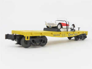 O Gauge 3-Rail MTH Rail King 33-7603 C&O Chessie Flat Car #81130 w/ Corvette
