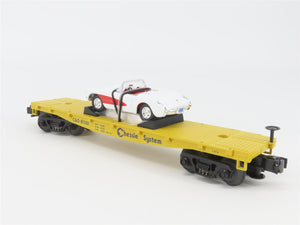 O Gauge 3-Rail MTH Rail King 33-7603 C&O Chessie Flat Car #81130 w/ Corvette