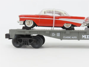 O Gauge 3-Rail MTH Rail King 30-7610 Auto Transport Flat Car #1957 w/ 2 Chevys