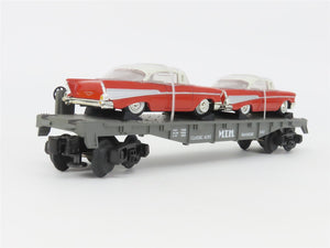 O Gauge 3-Rail MTH Rail King 30-7610 Auto Transport Flat Car #1957 w/ 2 Chevys