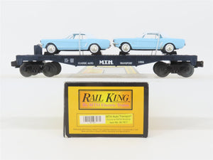 O Gauge 3-Rail MTH Rail King 30-7617 Auto Transport Flat Car #1930 w/ 2 Mustangs