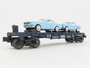 O Gauge 3-Rail MTH Rail King 30-7617 Auto Transport Flat Car #1930 w/ 2 Mustangs