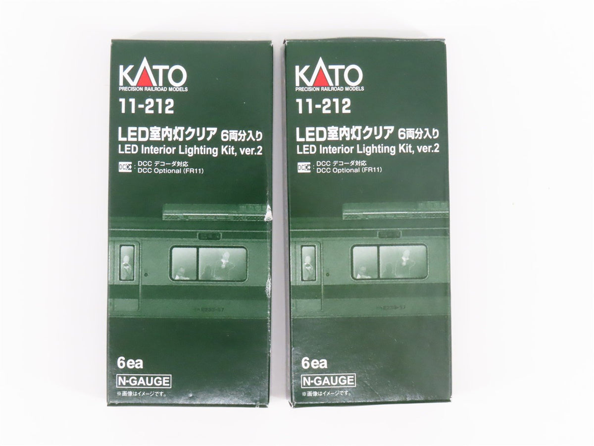 LOT of 2 N Scale KATO 11-212 LED Interior Lighting Kit Ver 2 6-Packs