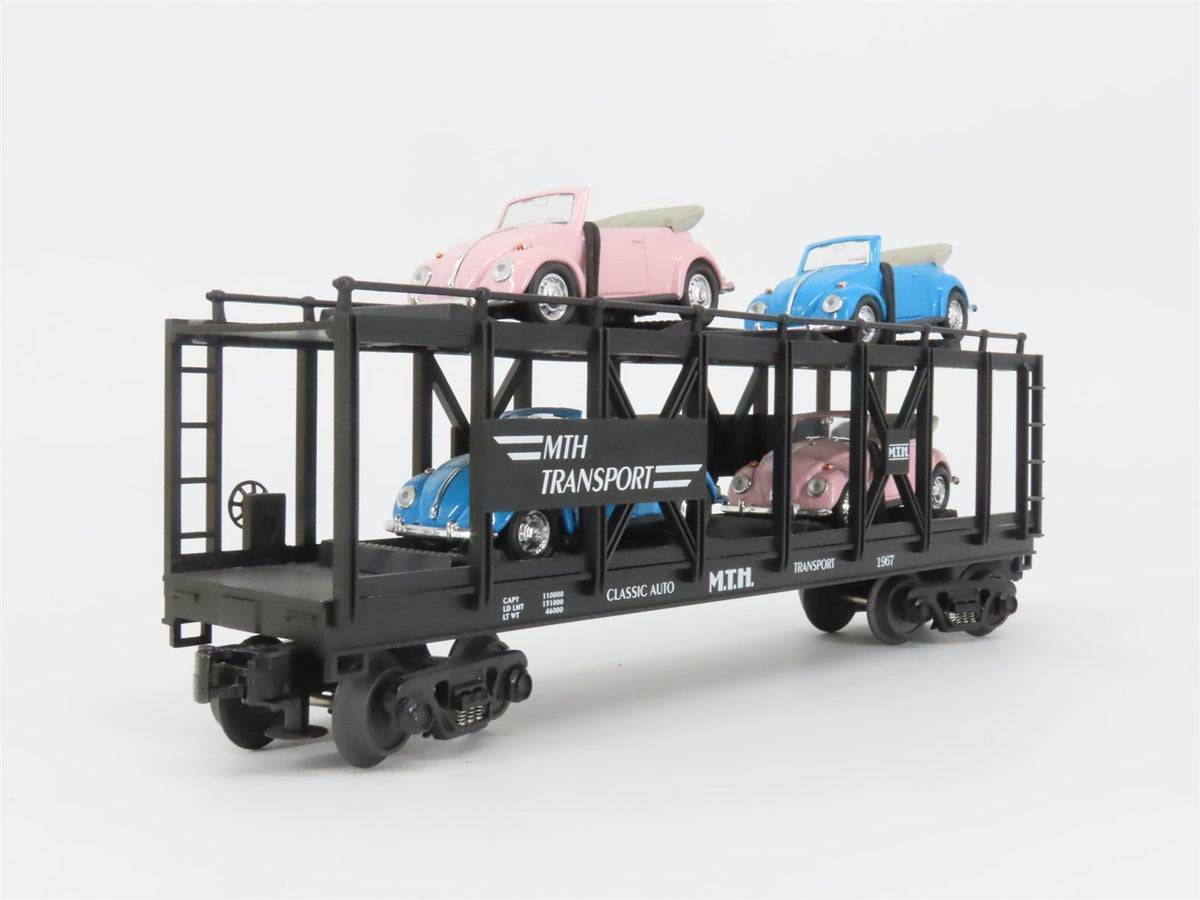 O Gauge 3-Rail MTH Rail King 30-76030 Auto Carrier #1967 w/ 2 VW Bugs