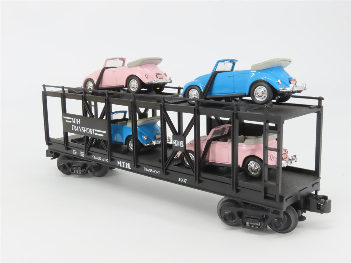 O Gauge 3-Rail MTH Rail King 30-76030 Auto Carrier #1967 w/ 2 VW Bugs