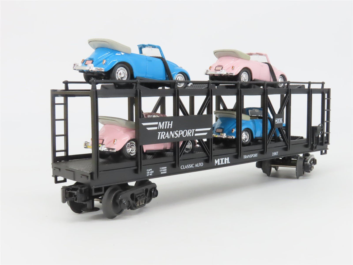 O Gauge 3-Rail MTH Rail King 30-76030 Auto Carrier #1967 w/ 2 VW Bugs