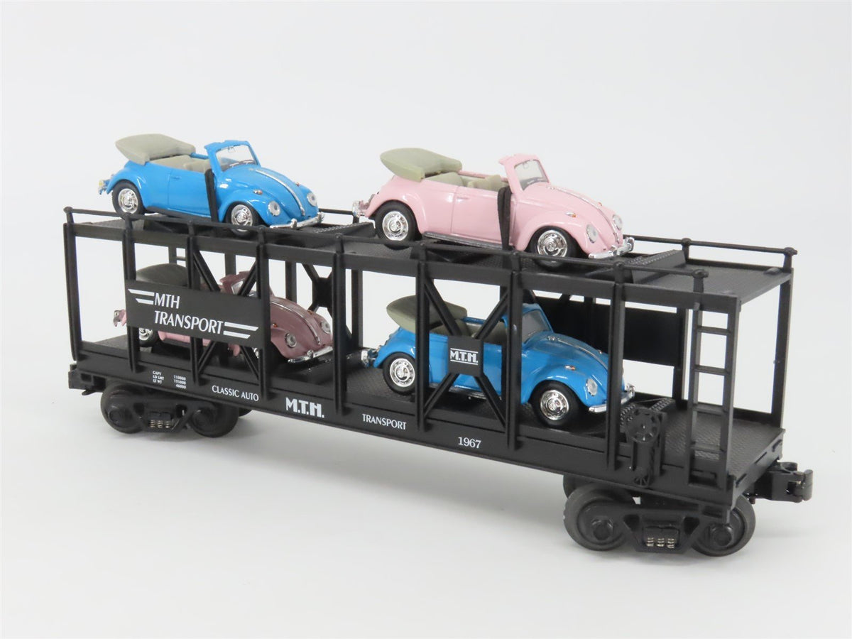 O Gauge 3-Rail MTH Rail King 30-76030 Auto Carrier #1967 w/ 2 VW Bugs