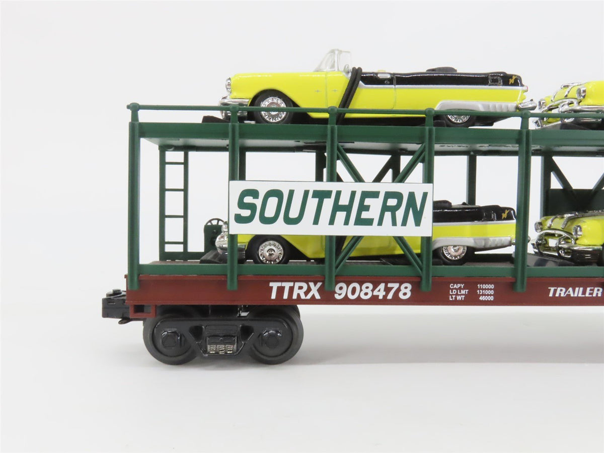 O Gauge 3-Rail MTH Rail King 30-76140 SOU Auto Carrier #908478 w/ 4 Pontiacs