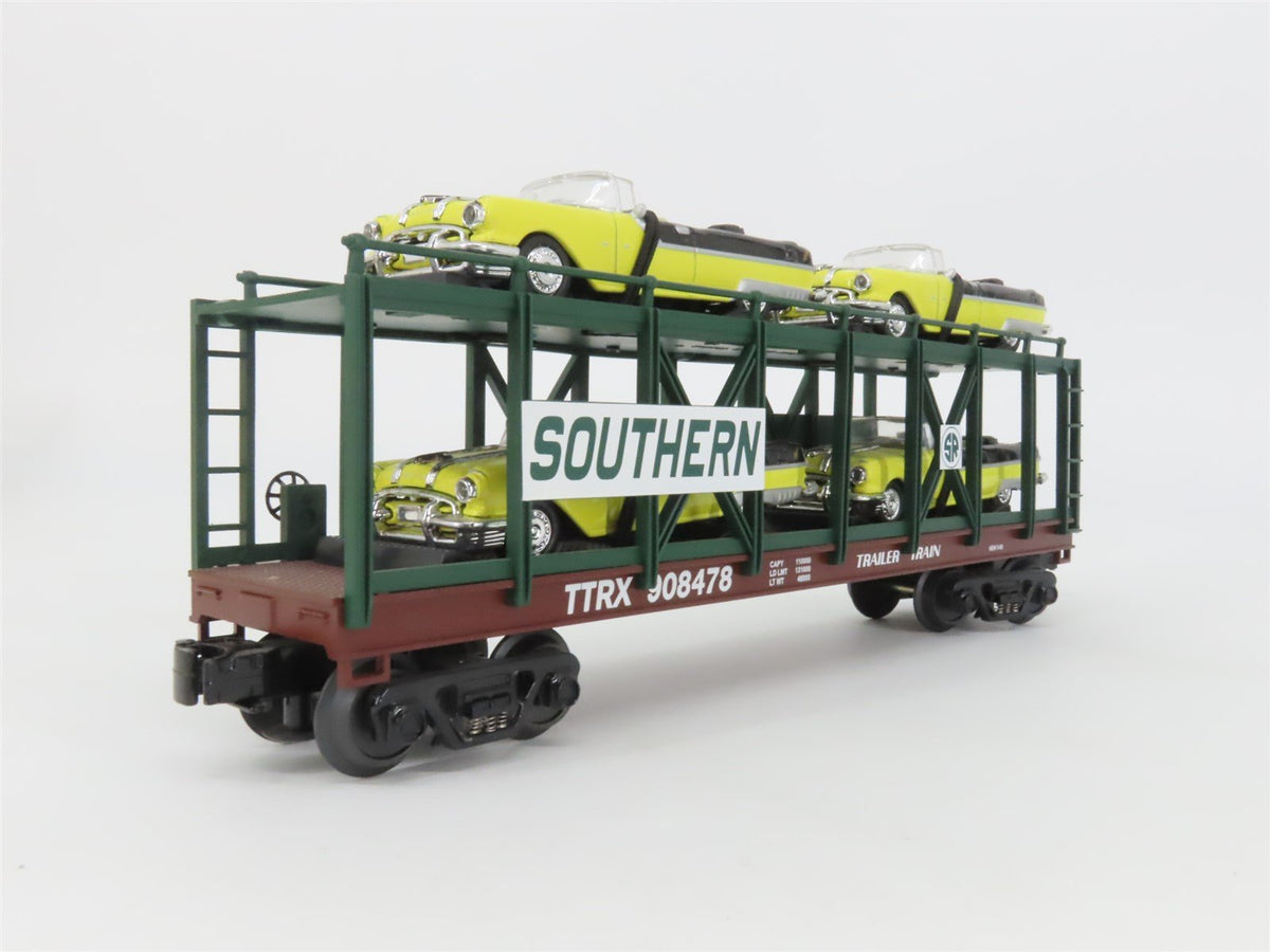 O Gauge 3-Rail MTH Rail King 30-76140 SOU Auto Carrier #908478 w/ 4 Pontiacs