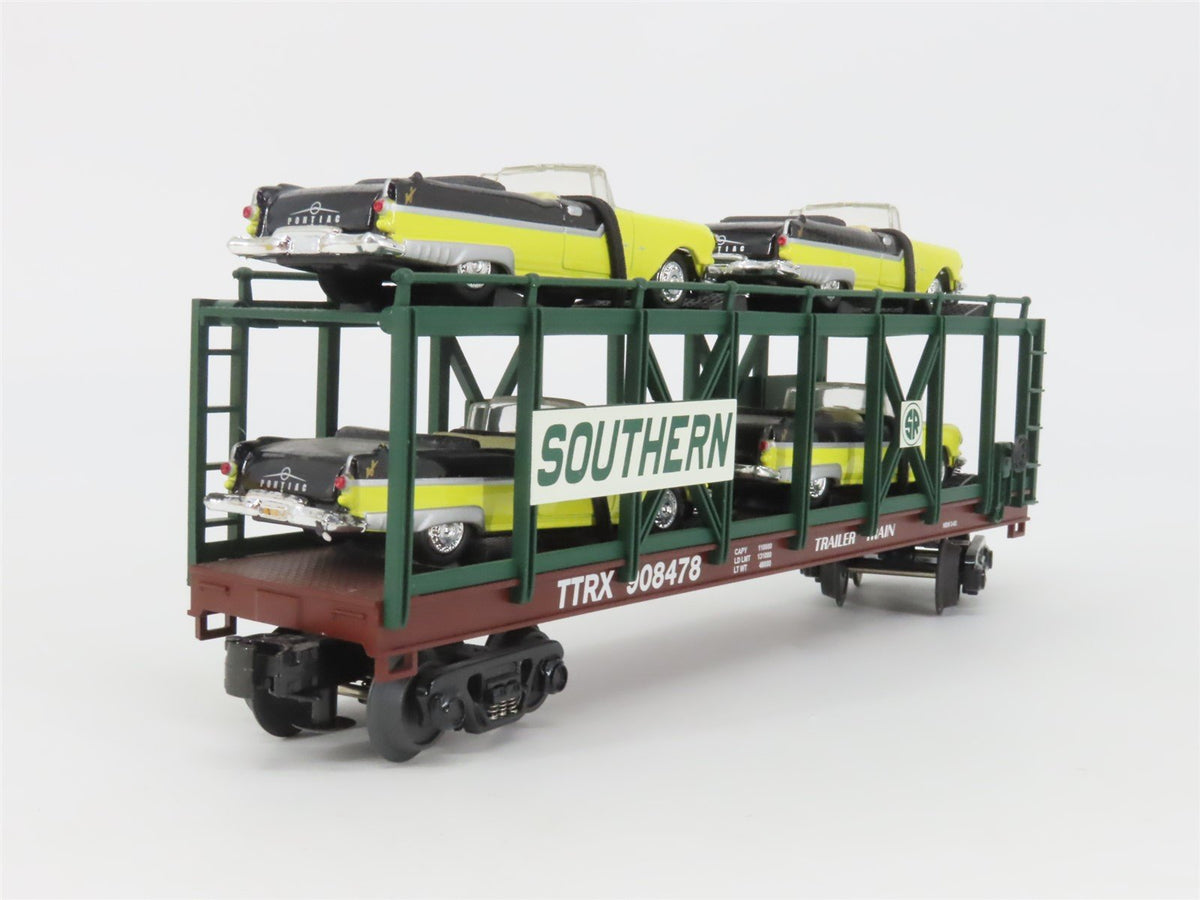 O Gauge 3-Rail MTH Rail King 30-76140 SOU Auto Carrier #908478 w/ 4 Pontiacs